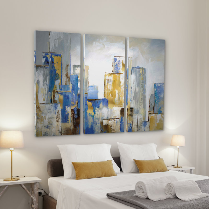 « City Blues I », reproduction d’art sur toile tendue, H 24 po x l 36 po x P 1,5 po