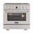 KUCHT 36 in. 5.2 cu. ft. 6 Burners Dual Fuel Range for Propane Gas in Stainless Steel with Kucht Horus Thermostat-98431855-98431856