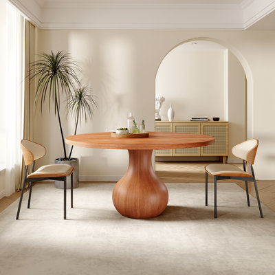 Solid Wood Round Pedestal Dining Table Seats 4/6/8/10