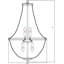 Lustre drapé 6 lumières empire blanc