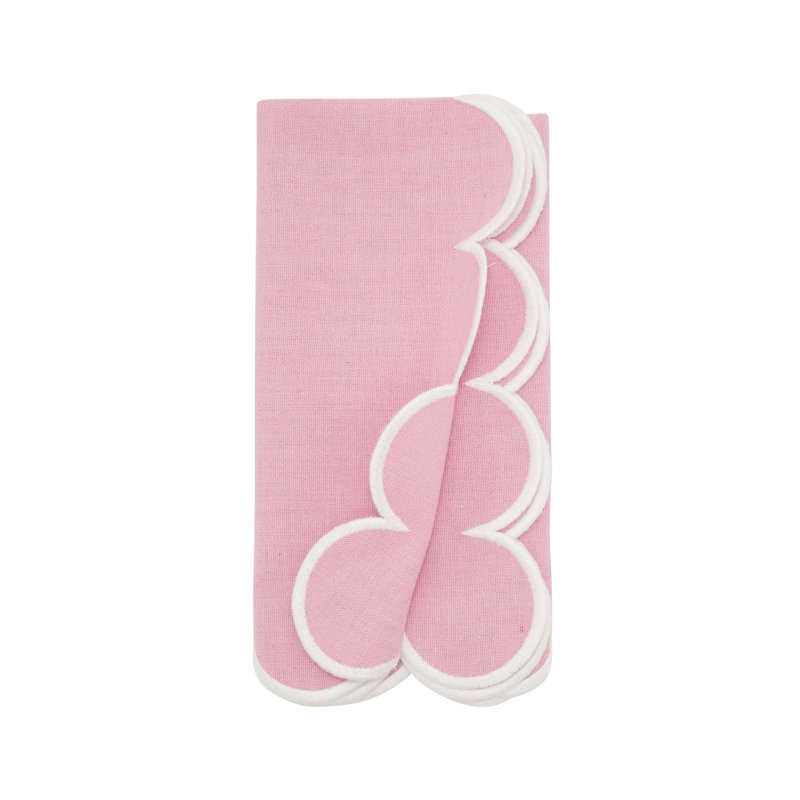 Serviette rectangulaire Paddock 100% coton, Rose