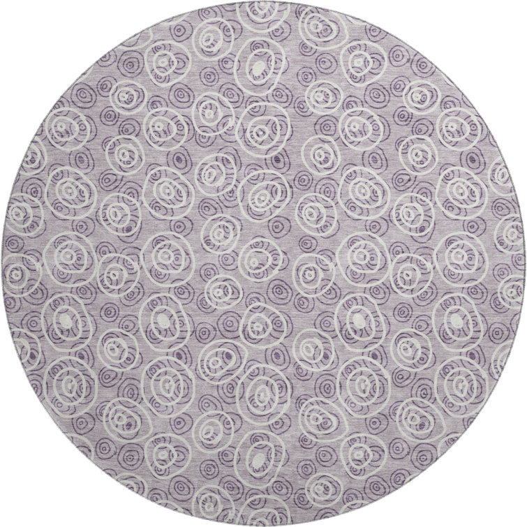 Premium Machine Washable Prisco Lavender Rug