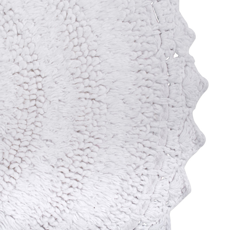 Lisk Bath Rug, 17" W x 24" L, White