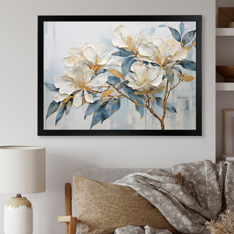 Essence de Rhododendron Simplicité III, H 12 po x l 20 po x P 1 po, Cadre simple noir