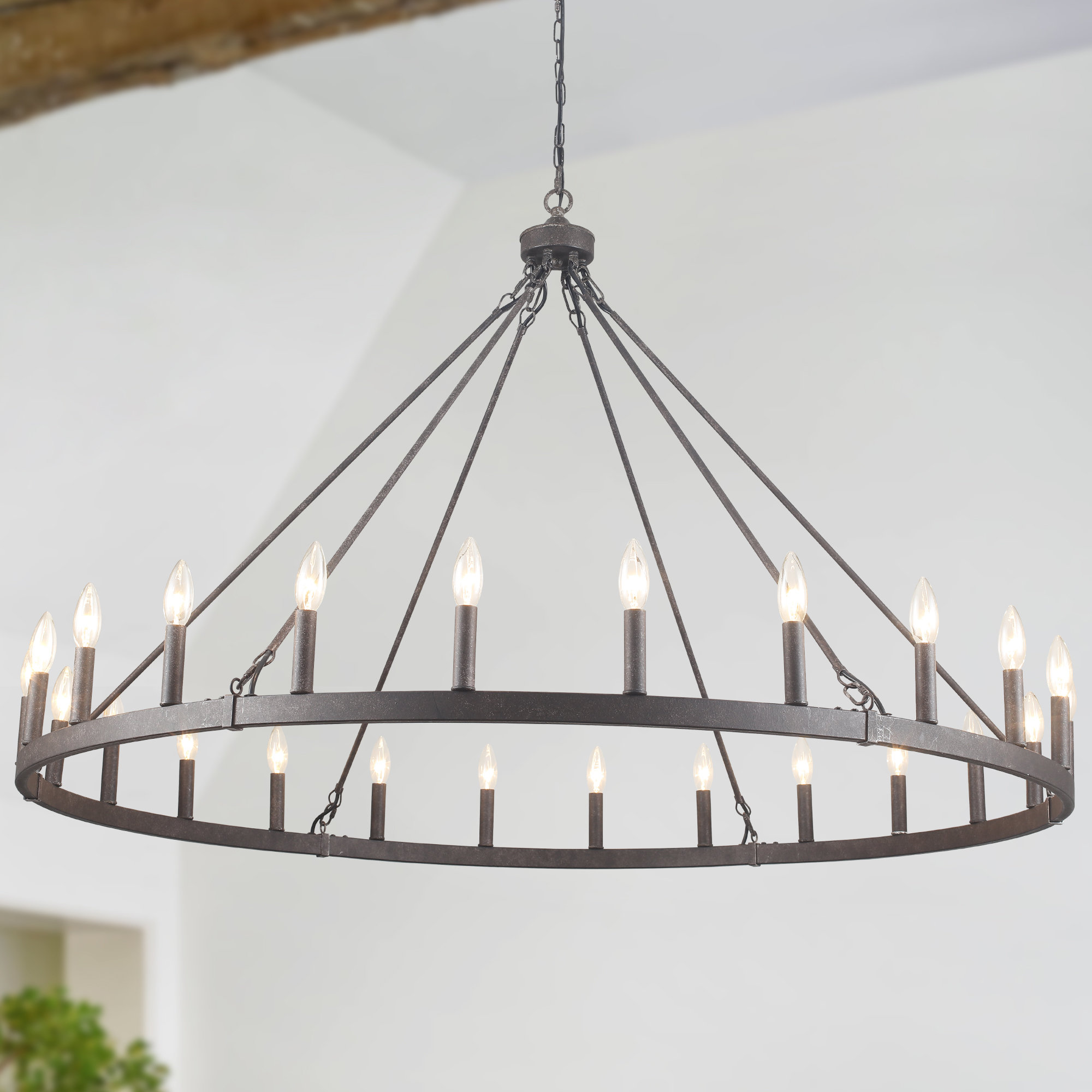 Mercer41 Loram 6 - Light Wagon Wheel Chandelier & Reviews | Wayfair
