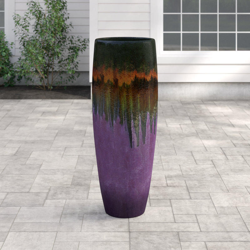 Pot à fleurs Taliayah, H 47,25 po x l 18 po x P 18 po, Mauve Lava