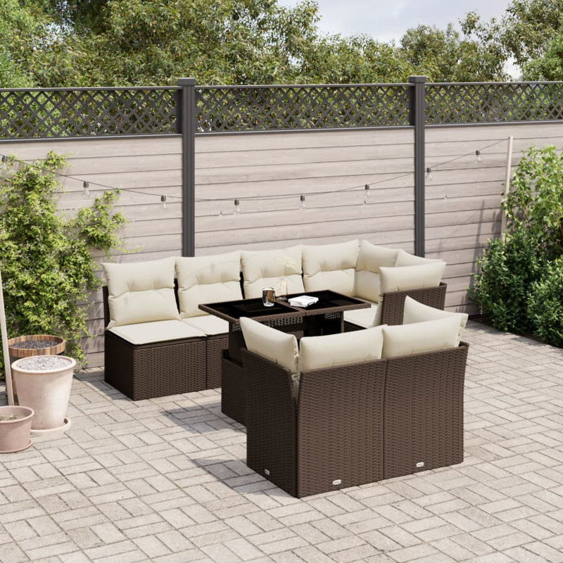 Vidaxl Garden Sofa Set Brown