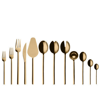 Due Flatware Set - 67 Pieces - Gold
