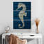 Hippocampe antique Brampt sur bleu II-118089486