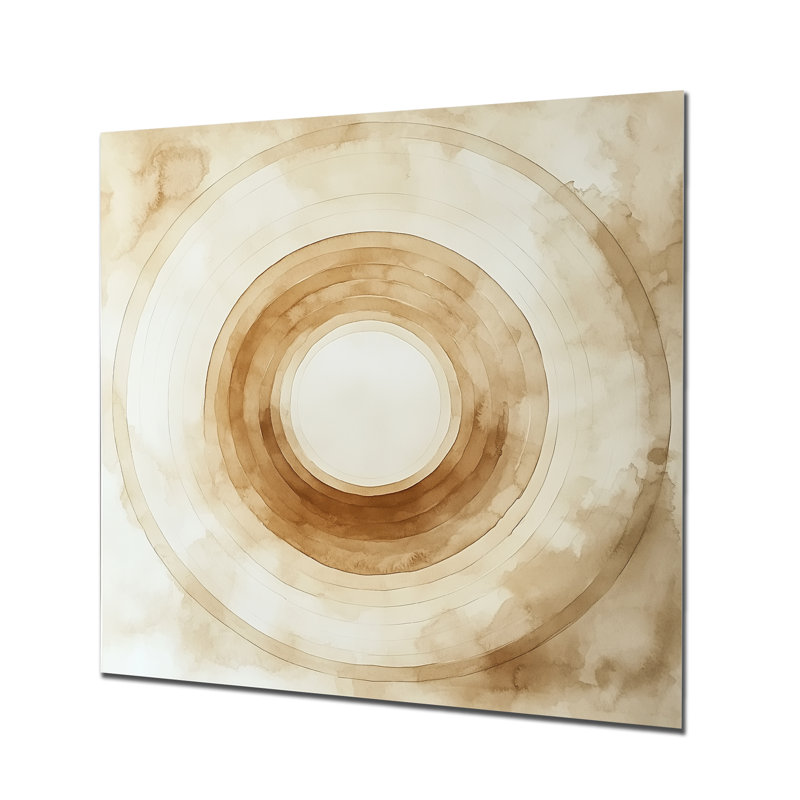 Immie - art mural abstrait minimaliste en métal, impression métallique minimaliste, L 16 po x H 16 po