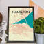 Hamilton City Map - No Frame Print-1089864750