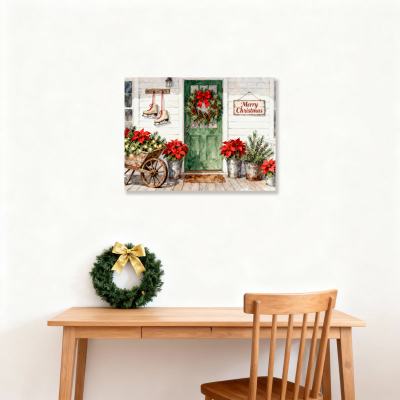 Porte, art mural sur toile, H 20 po x l 30 po
