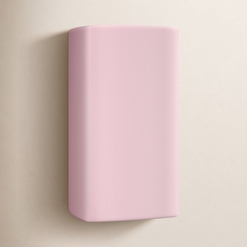 Nomad Ceramic LED Wall Light, Rose Pink, 9.5" H x 5.25" W x 4.5" D, Integrated