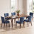 Upholstered Solid Wood Parsons Side Dining Chair-1447198346