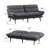66”Convertible Futon Sofa Bed with Adjustable Backrest and 5-Level Armrests, Corduroy Futon Couch ,Sleeper Sofa Loveseat for Small Spaces, Apartment or Office,Gray-108486678-100150246
