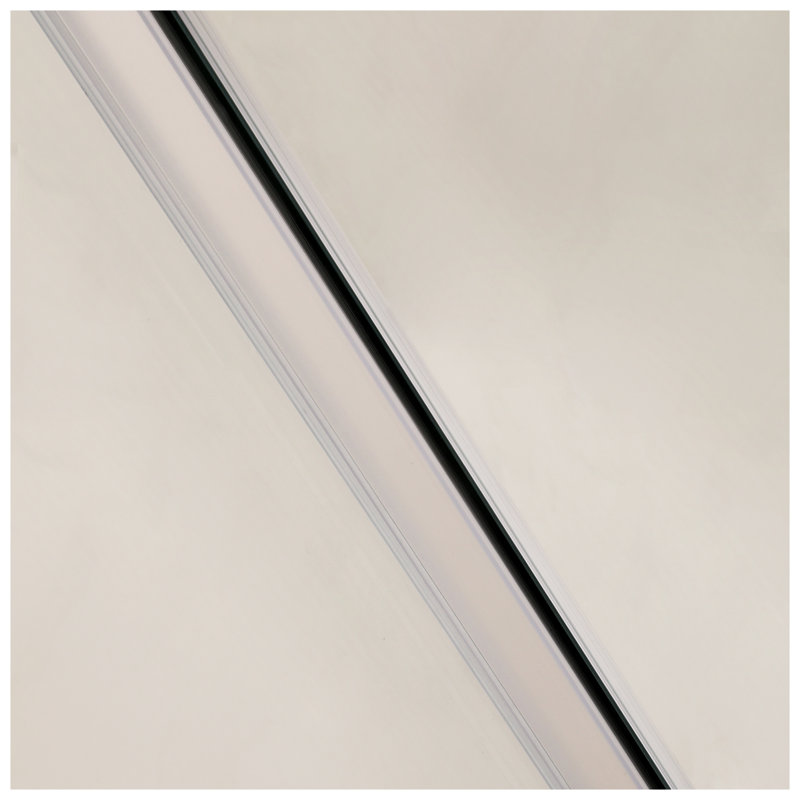 Porte de douche coulissante simple de 122 cm (L) x 183 cm (H) en argent brossé avec verre trempé de 6 mm (1/4 po)