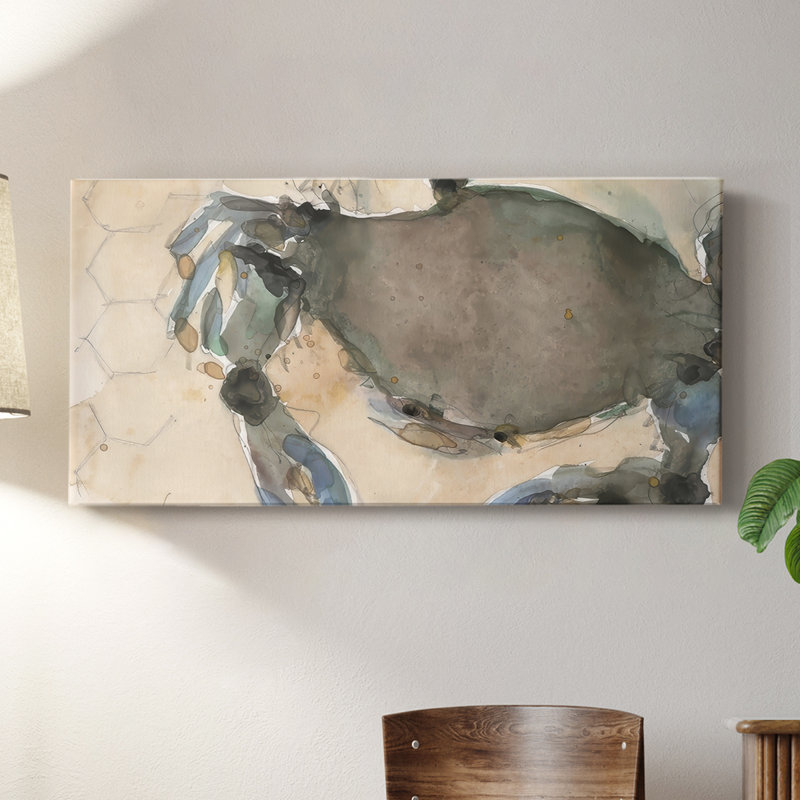 Le crabe du Maryland II - Toile tendue avec châssis - Prêt à accrocher, H 16 po x l 32 po