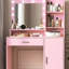 Coiffeuse avec miroir et éclairage - Trois niveaux de rangement, spacieuse, miroir de chambre, éclairage à luminosité réglable, grand tiroir de rangement, blanc