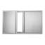 Armoire de rangement d'extérieur encastrée en acier inoxydable avec charnières réversibles 36 po x 21 po