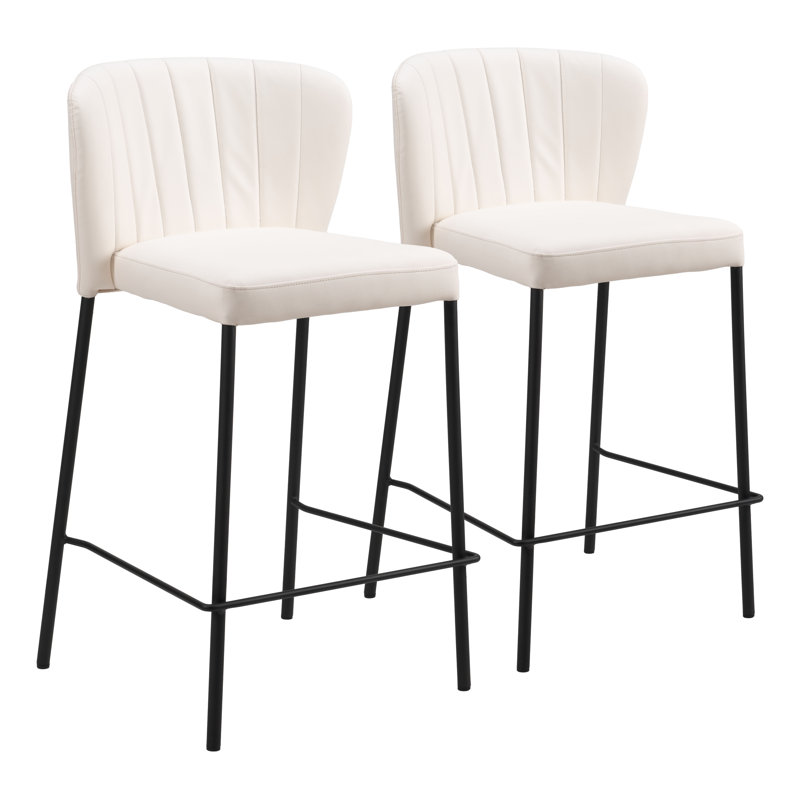 Tabouret Linz, Tabouret de comptoir (siège d'une hauteur de 25,8, Beige