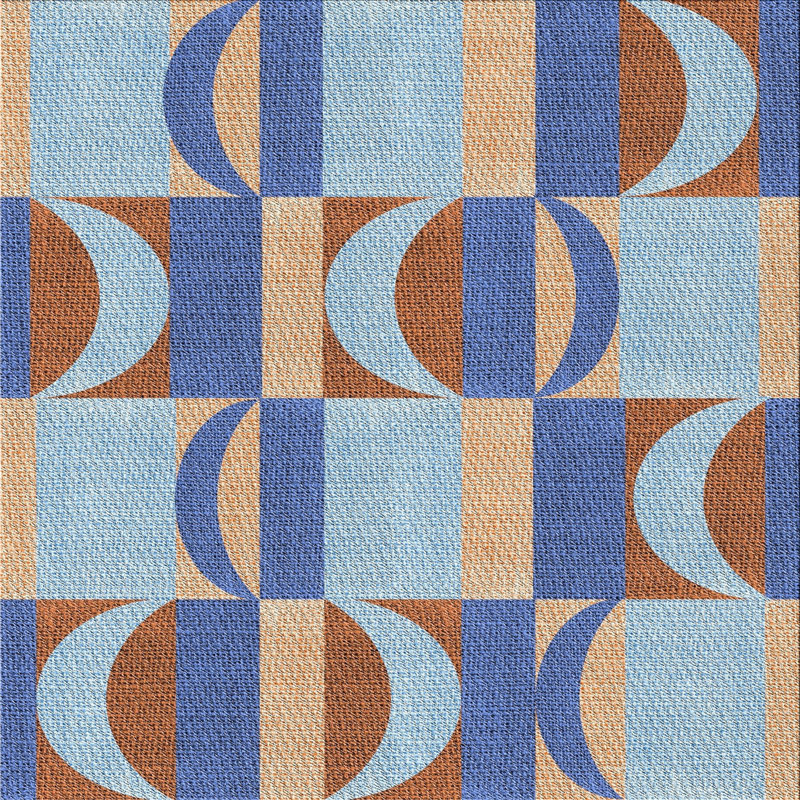 Geometric Indoor Rug, Square 5'