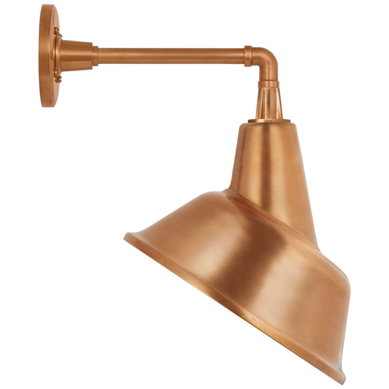 Thomas O'Brien 1 - Light Outdoor Barn Light, Soft Copper, Soft Copper, 17.5" H x 12.5" W x 14" D
