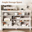 Armoire de rangement pour cuisine avec tablettes réglables - Bois blanc et buffet
