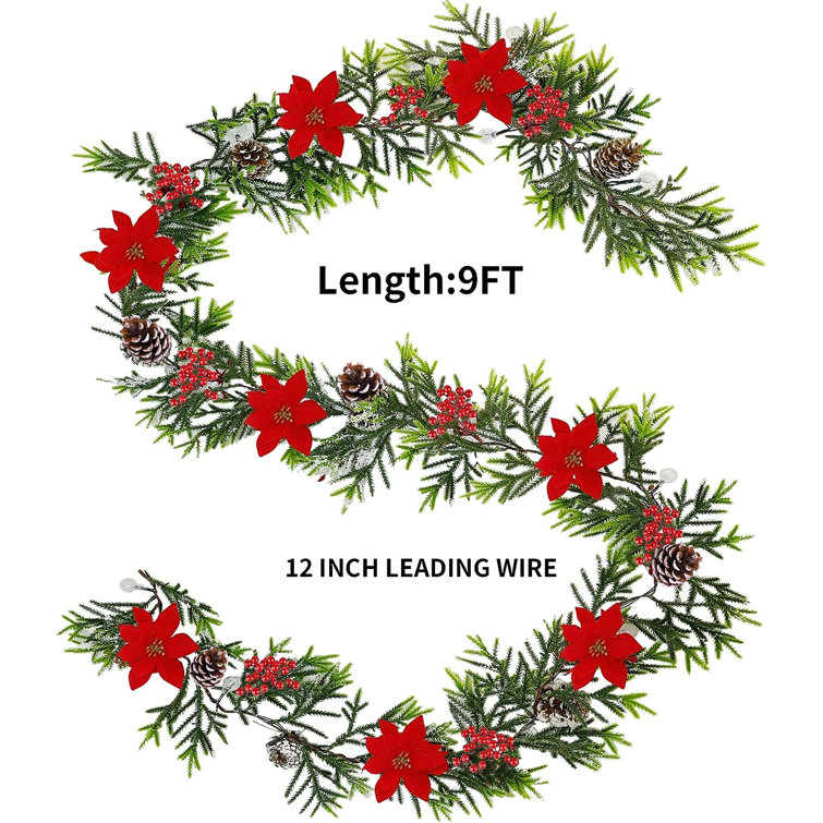 70.87'' in. Lighted Faux Garland