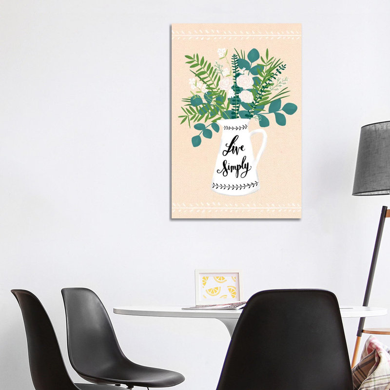 Farmhouse Flowers I by Amanda Mcgee - Wrapped Canvas Print, 30.48cm H x 20.32cm W x 1.91cm D
