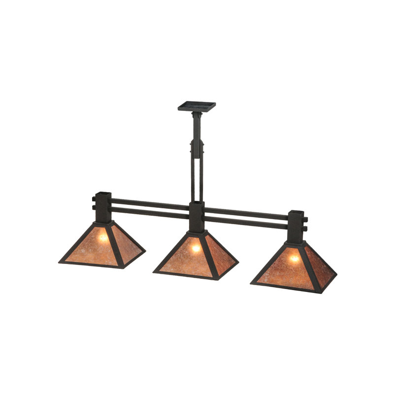 Luminaire suspendu linéaire à 3 lumières Soffe, H 28 po x l 45 po x P 11,5 po