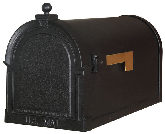 Berkshire Aluminum Post Mounted Mailbox, Mocha