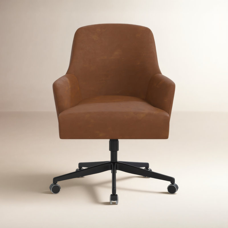 Wiese Task Chair, Faux Leather, Sonoran Saddle Brown