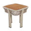 Tables de patio compactes, bois d'acacia et métal, table de bout d'extérieur rustique moderne