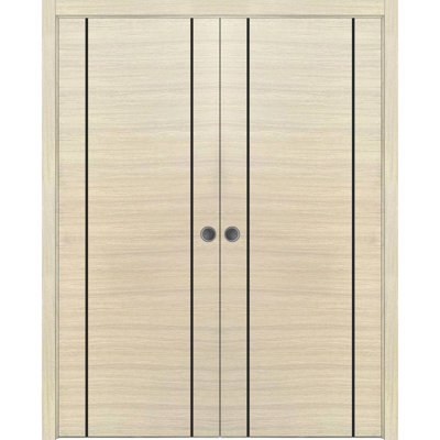 Solid + Manufactured Wood Paneled without Installation Hardware Kit French Doors