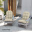 Ensemble de 2 coussins de chaise d'extérieur Adirondack, coussins de chaise de patio à dossier haut capitonné, coussins Adirondack avec attaches, coussins de siège antidérapants de remplacement pour chaises Adirondack-408732380
