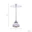 Table d'appoint moderne en acrylique avec pied central pour salon ou chambre - Élégante table d'appoint ronde et étroite pour la maison ou le bureau - 63,5 cm-1552764535
