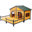 Niche pour chien en bois d'extérieur double TG