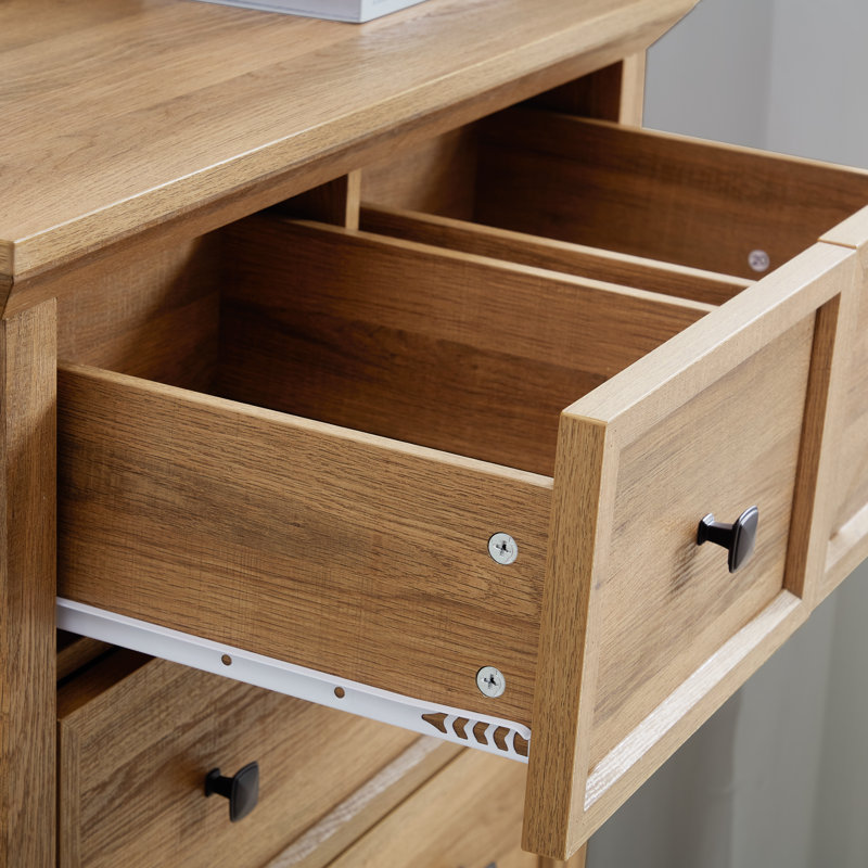 6 Drawer Dresser,6 Drawers Cabinet Tall Chest Of Drawers Closet Organizers Storage Clothes, Oak