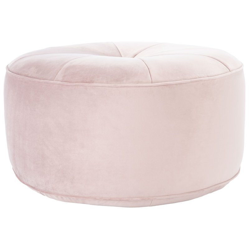 Velvet Pouf, Blush Velvet