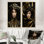 «Fashionista Woman with Fashion Hat», ensemble de 2 impressions sur toile tendance