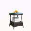 Table basse ronde pour l'extérieur avec 1 table basse en verre trempé transparent