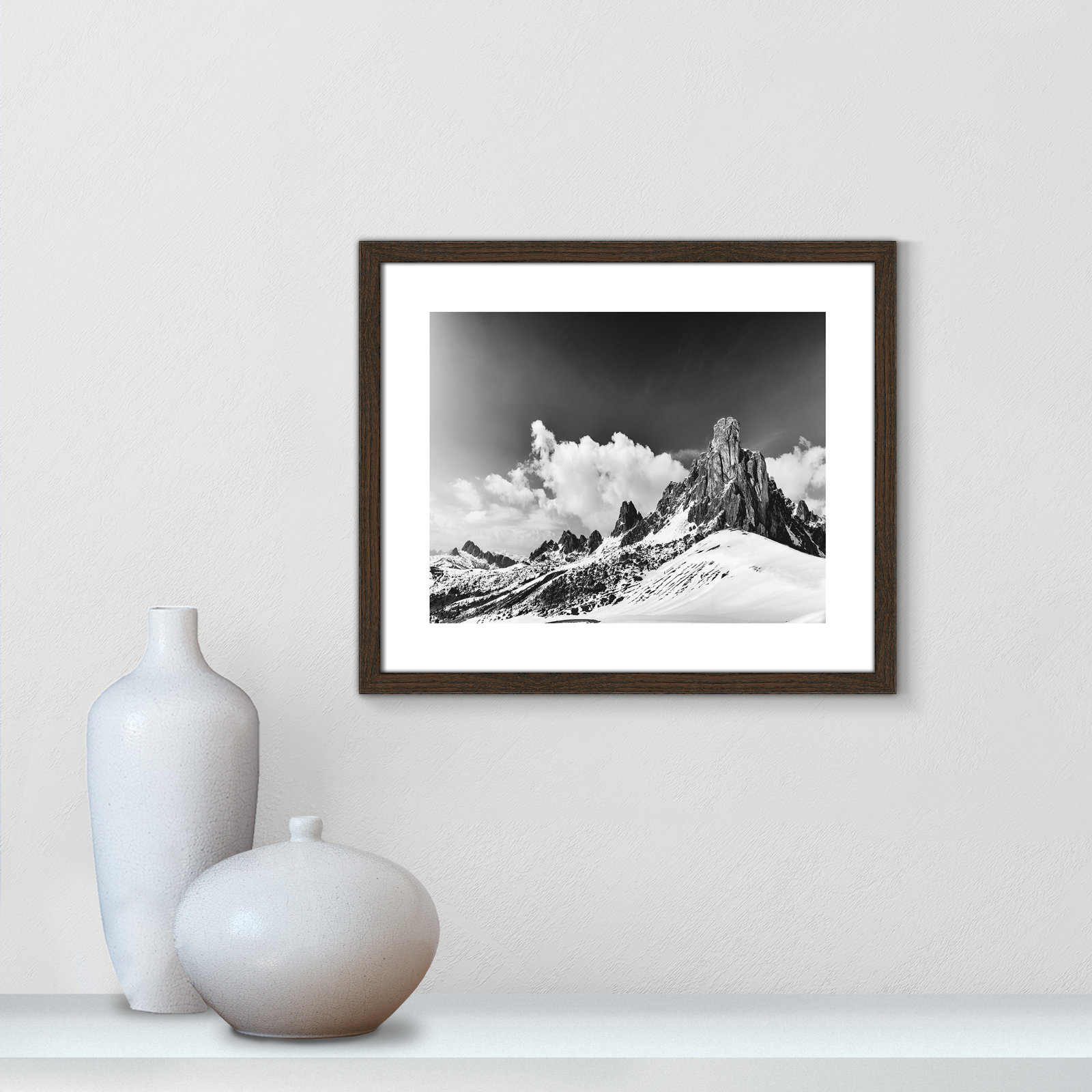 Dragon's Tail by Lars Van De Goor, 16" H x 19" W x 0.75" D, Walnut Framed