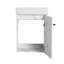 Meuble-lavabo mural 16 po avec lavabo en céramique et porte d'armoire à fermeture en douceur, pour petite salle de bain