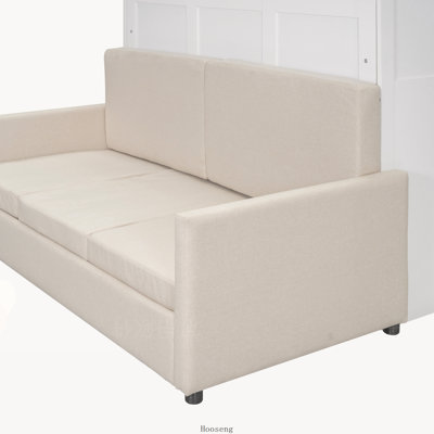 Queen Murphy Wall Bed with Cushion, White