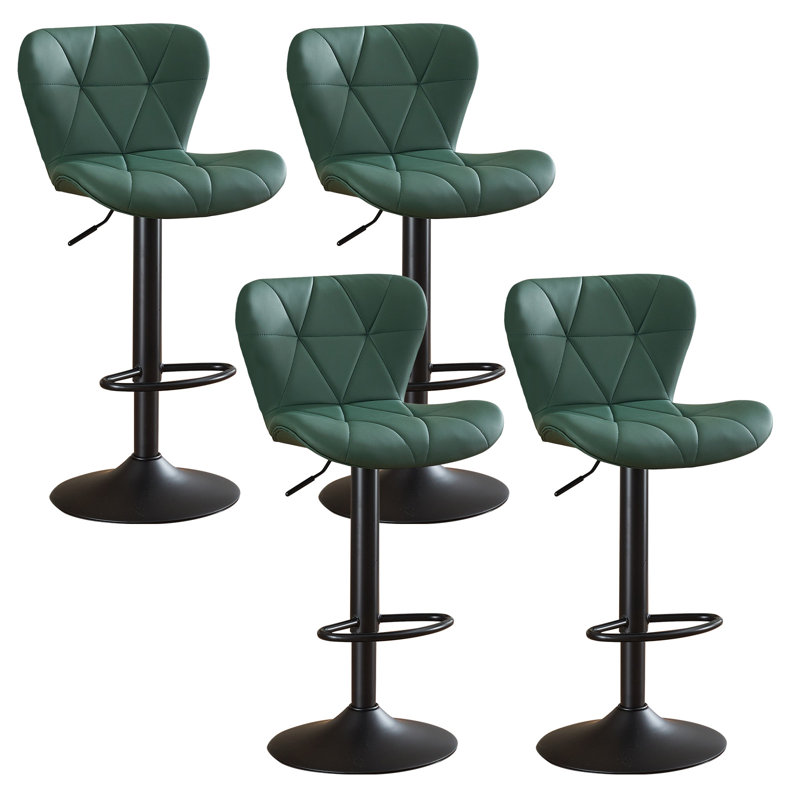 Swivel Adjustable Height Modern Bar& Counter Stool, Green