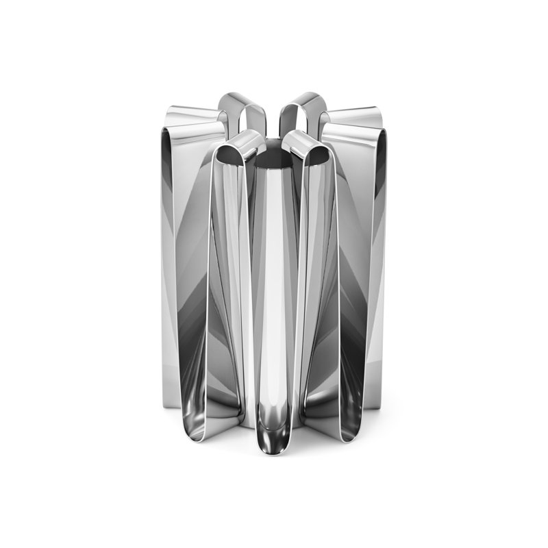 Frequency Mirror Polished 8.66" Indoor / Outdoor Stainless Steel Table Vase by Kelly Wearstler