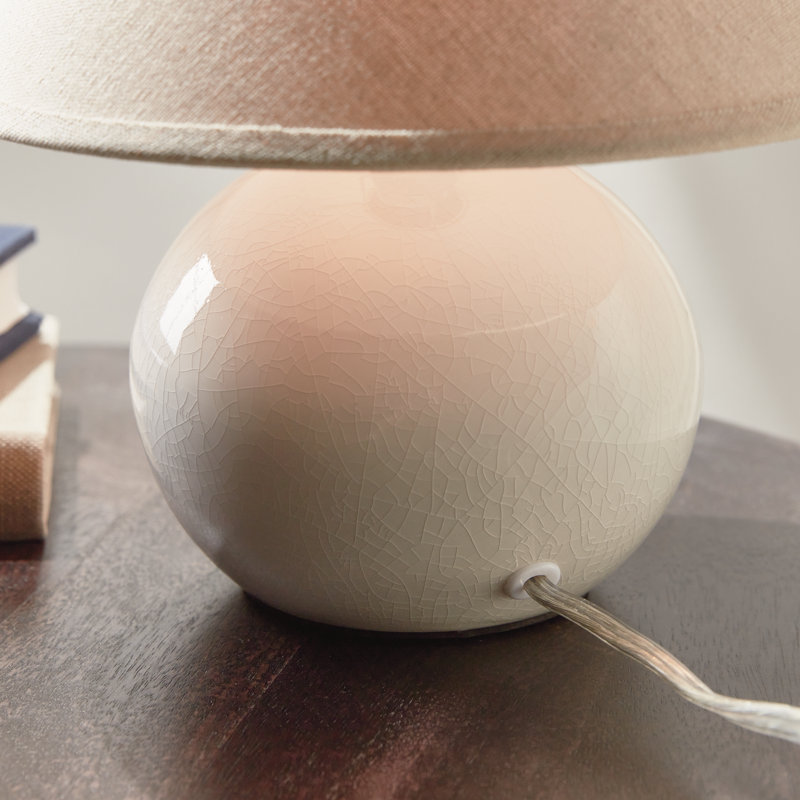 Oscar Standard Table Lamp, White, 11" H x 10" W x 10" D