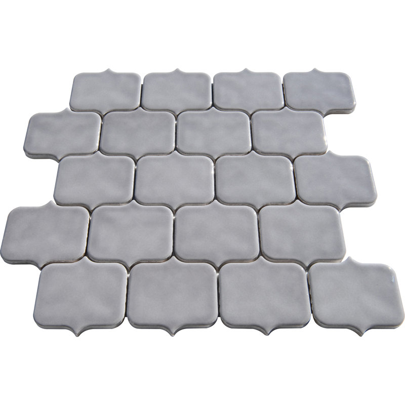 2.65" x 2.75" Porcelain Mosaic Wall & Floor Tile, Gray