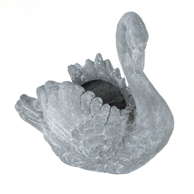 16.5X9x15.5" Mgo Swan Planter