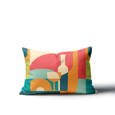 Fairbanks Abstract Outdoor Reversible Throw Pillow